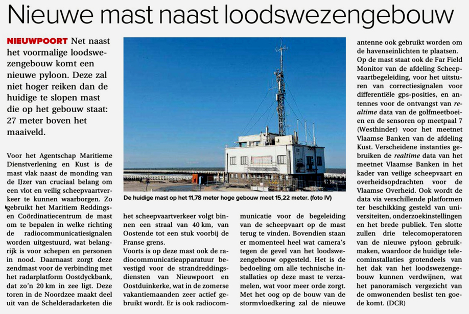 nieuwe mast loodswezen